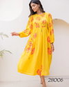 Lucaya Vol 28 Kota Checks Digital Printed Flared Designer One Piece Orders In India
